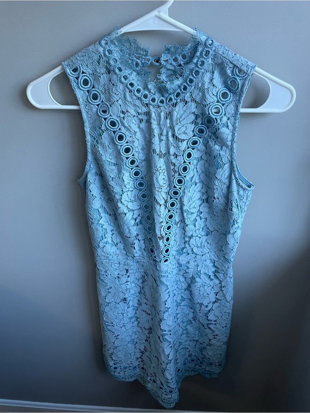 SAYLOR fp Powder Blue Lace Mini Dress Size XS